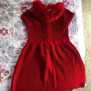 Girls holiday sweater dress size 6